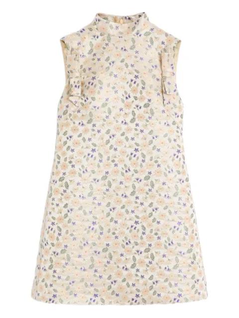 short dress in Garden Lurex jacquard by VALENTINO