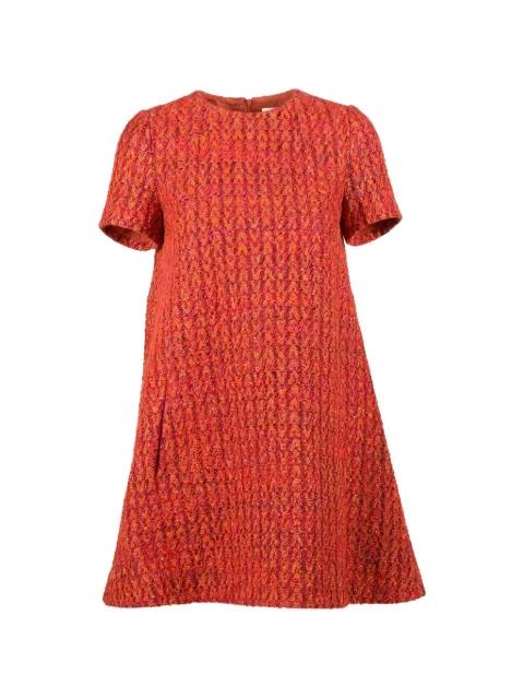 short-sleeved textured mini dress by VALENTINO