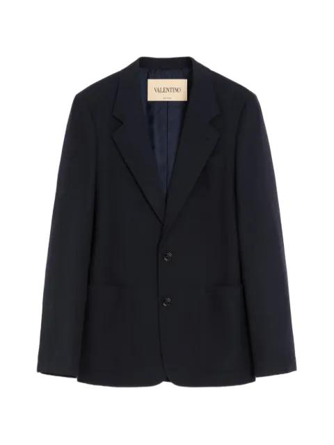 single-breasted jacket in natté wool by VALENTINO