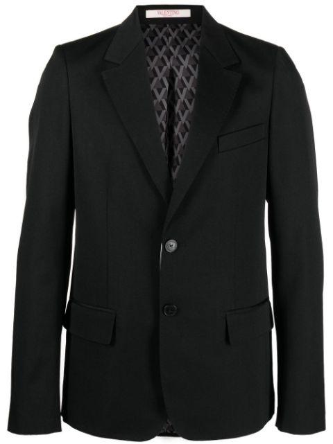 single-breasted virgin wool blazer by VALENTINO
