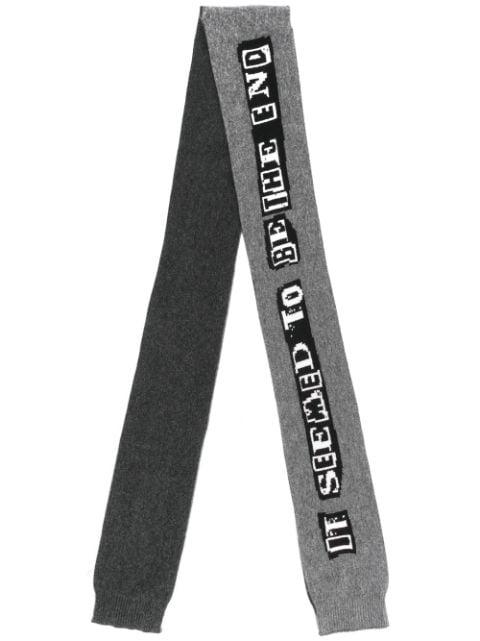 slogan-embroidered scarf by VALENTINO