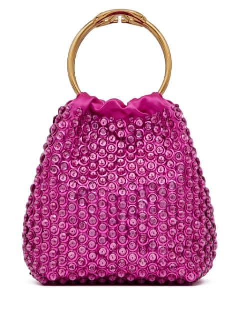 small Carry Secrets embroidered bucket bag by VALENTINO
