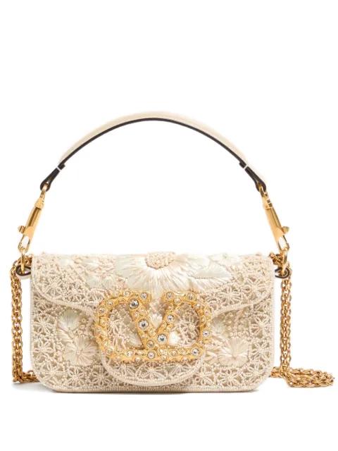 small Locò embroidered shoulder bag by VALENTINO