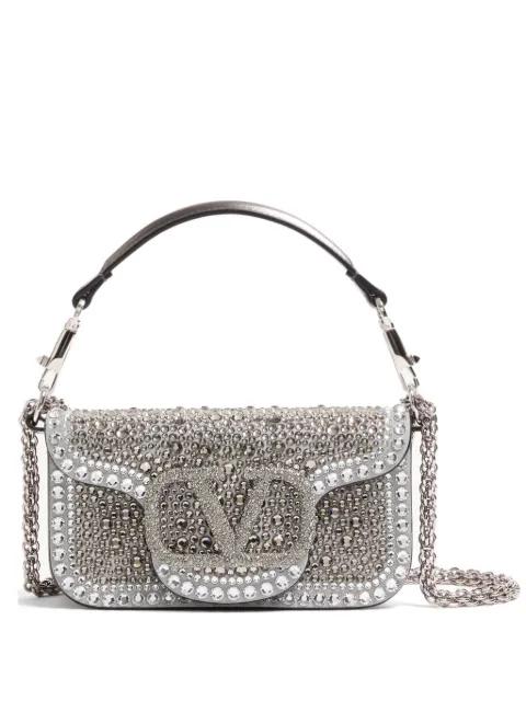 small Locò shoulder bag with rhinestones by VALENTINO
