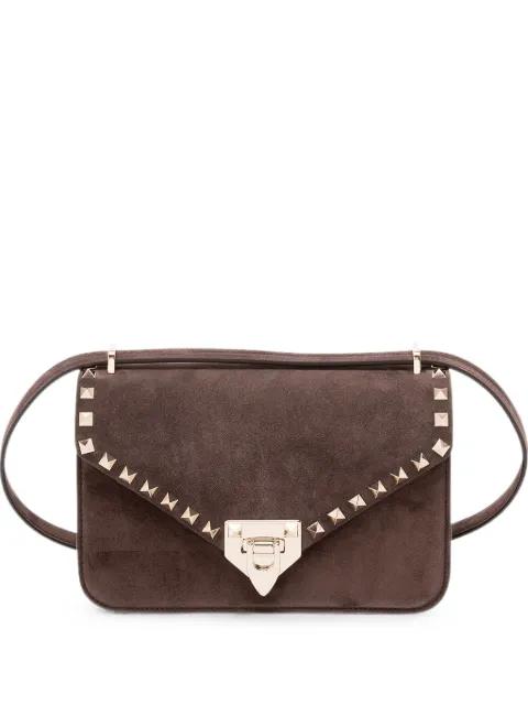 small Rockstud suede shoulder bag by VALENTINO