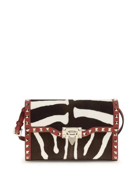 small Rockstud zebra-print shoulder bag by VALENTINO
