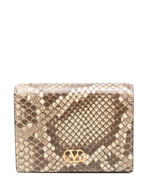 snakeskin-effect wallet by VALENTINO