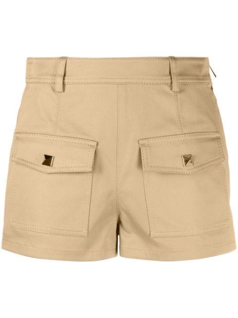 stretch-cotton low-rise shorts by VALENTINO