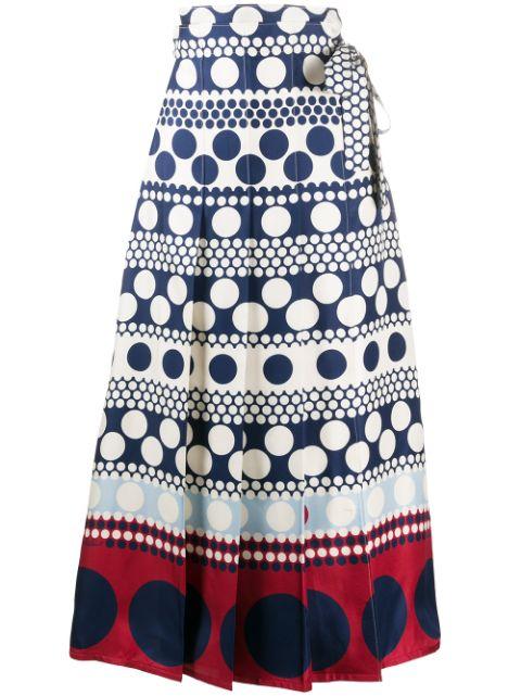 stripe and dot skirt by VALENTINO