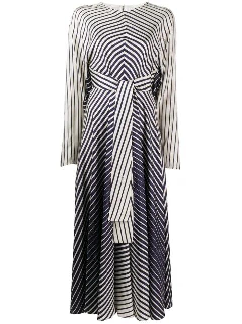 stripe tie-waist maxi dress by VALENTINO