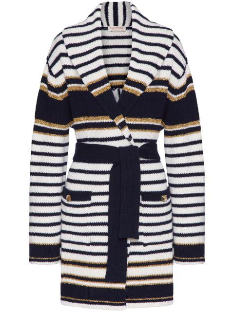 striped lurex cardi-coat by VALENTINO