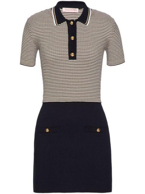 striped polo mini dress by VALENTINO