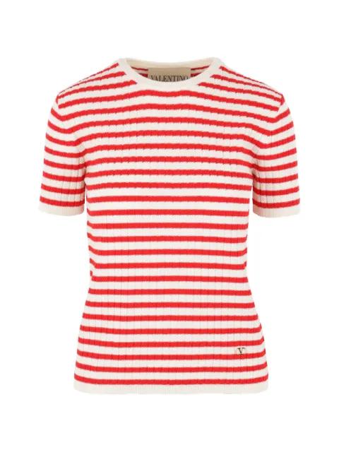 striped short-sleeve T-shirt by VALENTINO