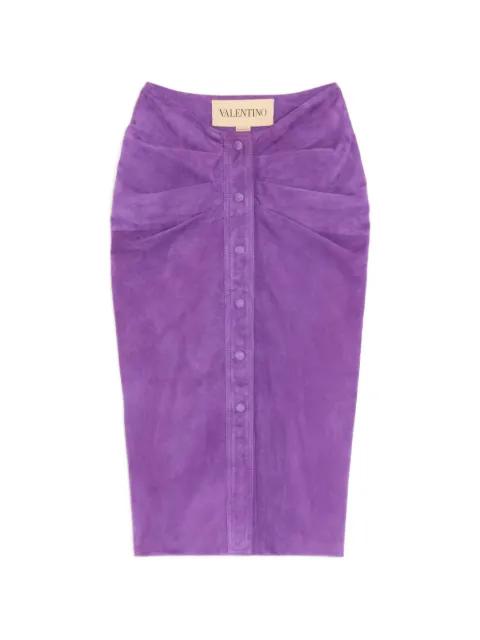 suede midi skirt by VALENTINO