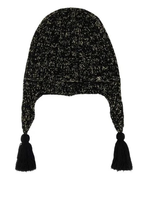tassel-trimmed knitted hat by VALENTINO