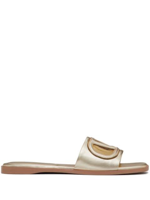 v-logo cut-out sandals by VALENTINO