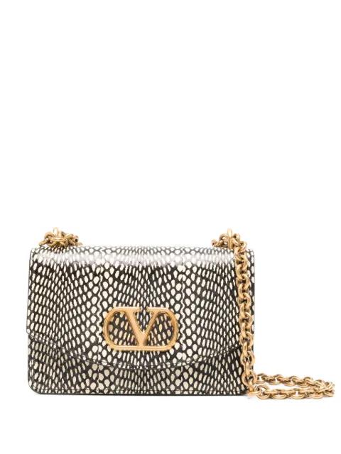 vain shoulder bag in Elaphe leather with cobra print by VALENTINO