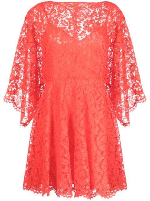 wide-sleeve lace dress by VALENTINO