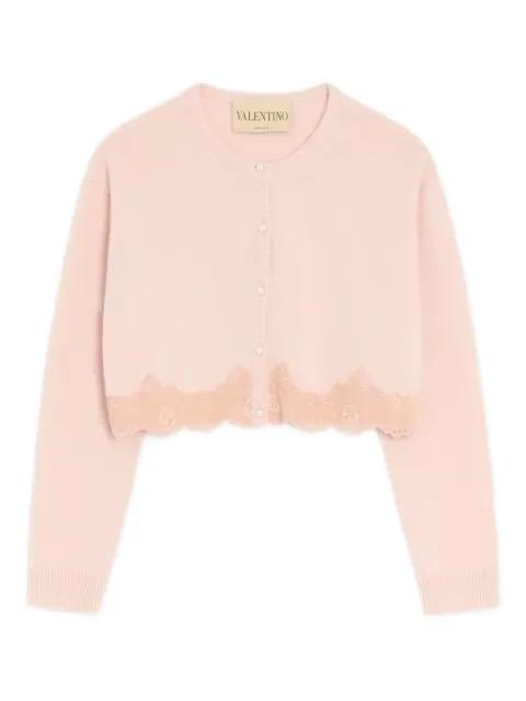 wool cardigan with lace by VALENTINO