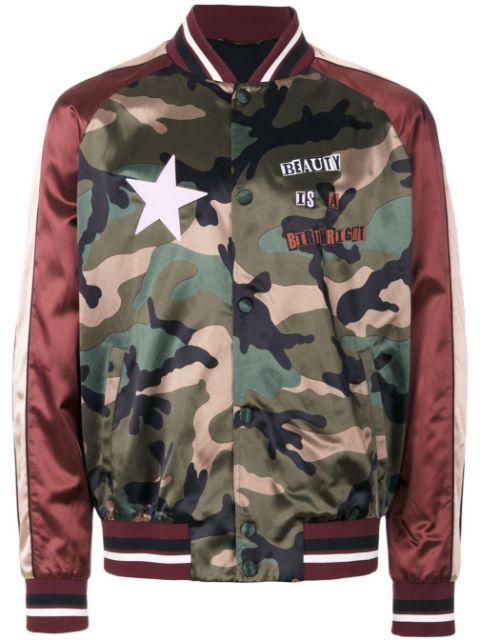 x Jamie Reid satin bomber jacket by VALENTINO