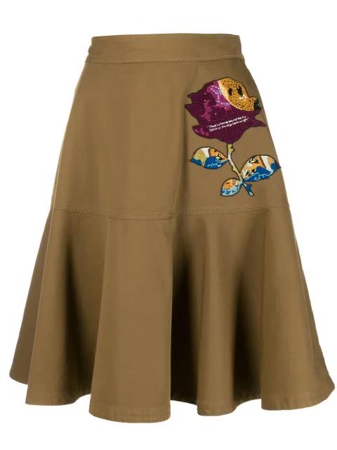 x Undercover sequin embroidery skirt by VALENTINO