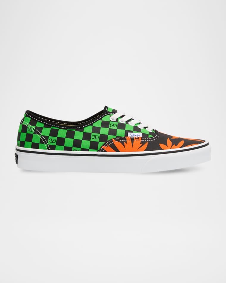 x Vans Men's Tess St VLogo Tropical Canvas Low-Top Sneakers by VALENTINO