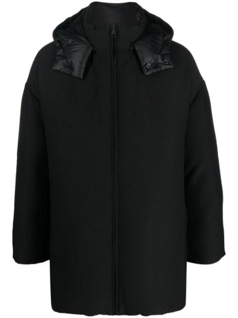 zip-up hoodied coat by VALENTINO