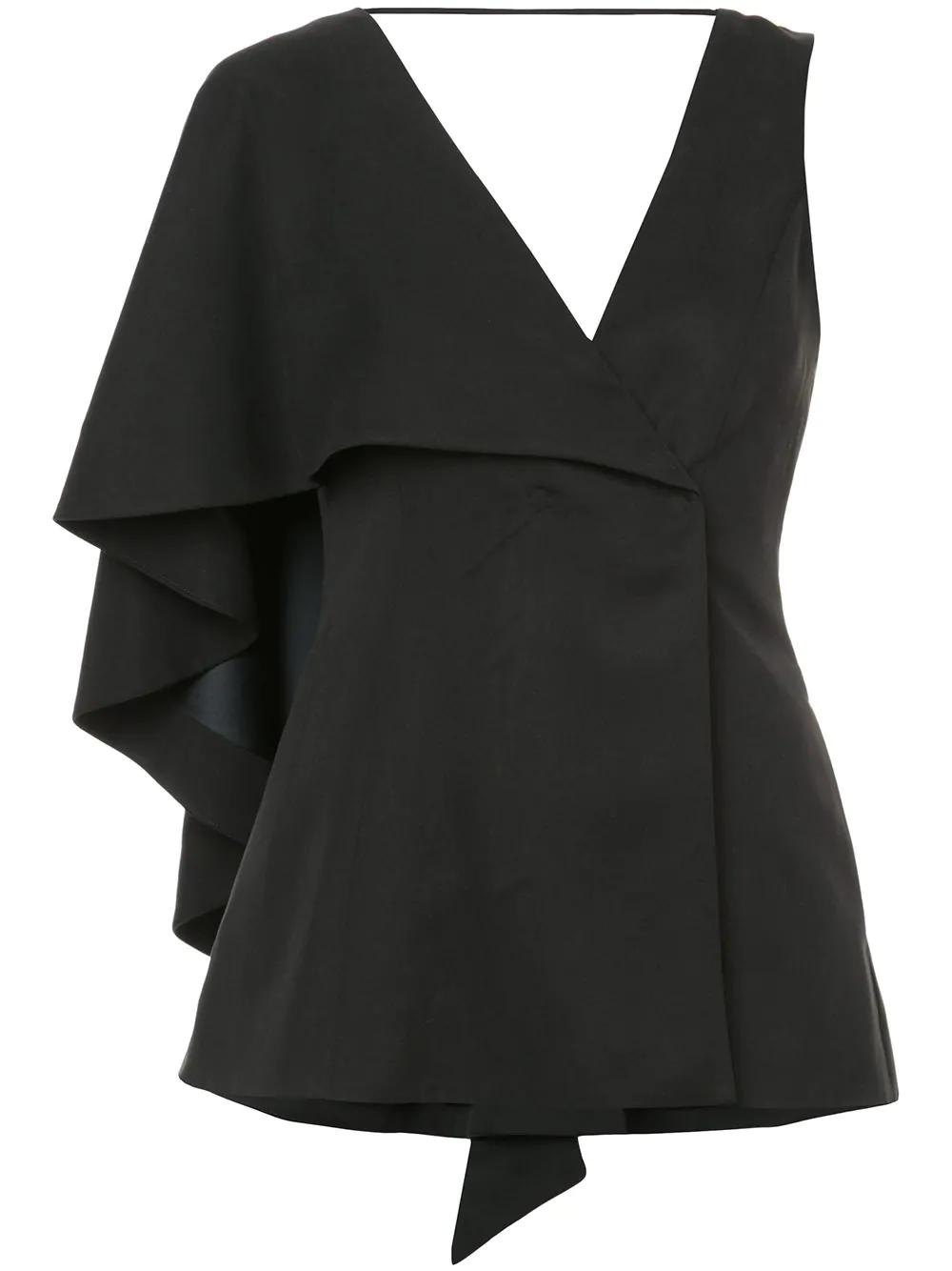 asymmetric-sleeve blouse by VALERY KOVALSKA