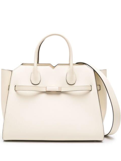 medium Milano leather tote bag by VALEXTRA