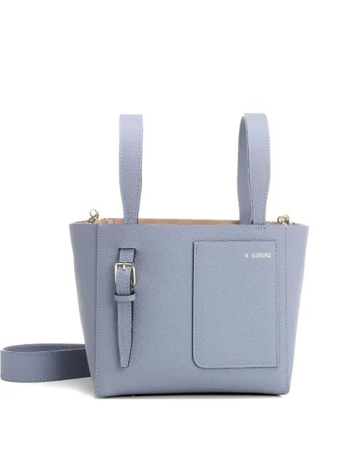 mini signature-detail tote bag by VALEXTRA