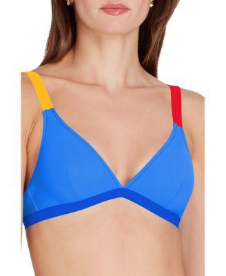 St Barths Colorblock Bikini Top by VALIMARE
