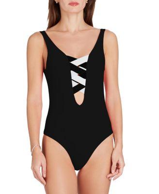 St Martin Bandage One-Piece Swimsuit by VALIMARE