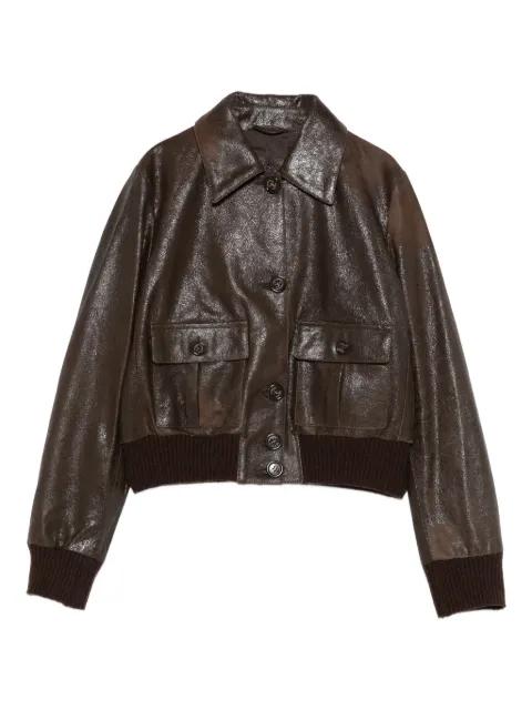 leather bomber jacket by VALSTAR