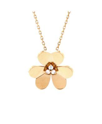 Large Frivole Pendant Necklace 18K Gold with Diamonds by  VAN CLEEF&ARPELS