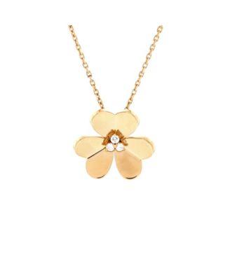 Large Frivole Pendant Necklace 18K Gold with Diamonds by  VAN CLEEF&ARPELS