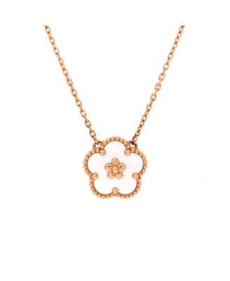 Lucky Spring Plum Blossom Pendant Necklace 18K Rose Gold and Mother of Pearl by  VAN CLEEF&ARPELS