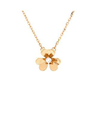 Mini Frivole Pendant Necklace 18K Gold and Diamond by  VAN CLEEF&ARPELS
