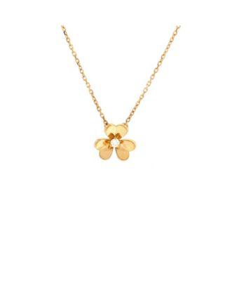 Mini Frivole Pendant Necklace 18K Gold and Diamond by  VAN CLEEF&ARPELS