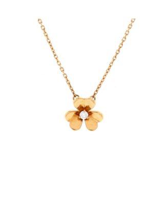 Mini Frivole Pendant Necklace 18K Gold and Diamond by  VAN CLEEF&ARPELS
