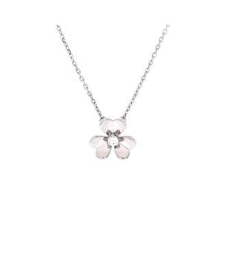Mini Frivole Pendant Necklace 18K White Gold and Diamond by  VAN CLEEF&ARPELS