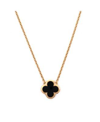 Pure Alhambra Pendant Necklace 18K Gold and Onyx by  VAN CLEEF&ARPELS