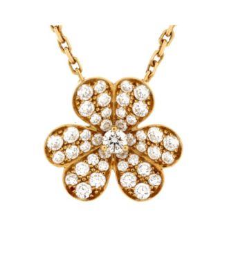 Small Frivole Pendant Necklace 18K Gold with Pave Diamonds by  VAN CLEEF&ARPELS