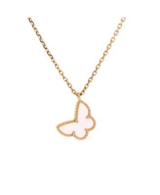 Sweet Alhambra Butterfly Pendant Necklace 18K Gold and Mother of Pearl by  VAN CLEEF&ARPELS