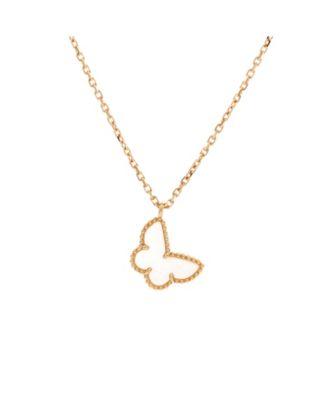 Sweet Alhambra Butterfly Pendant Necklace 18K Gold and Mother of Pearl by  VAN CLEEF&ARPELS