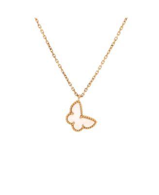 Sweet Alhambra Butterfly Pendant Necklace 18K Gold and Mother of Pearl by  VAN CLEEF&ARPELS