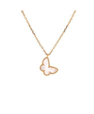 Sweet Alhambra Butterfly Pendant Necklace 18K Gold and Mother of Pearl by  VAN CLEEF&ARPELS