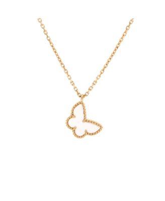 Sweet Alhambra Butterfly Pendant Necklace 18K Gold and Mother of Pearl by  VAN CLEEF&ARPELS