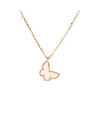 Sweet Alhambra Butterfly Pendant Necklace 18K Gold and Mother of Pearl by  VAN CLEEF&ARPELS