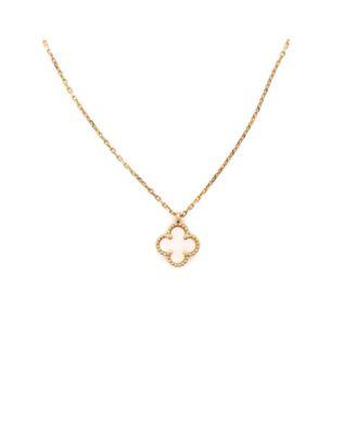 Sweet Alhambra Pendant Necklace 18K Gold and Mother of Pearl 16.25" by  VAN CLEEF&ARPELS