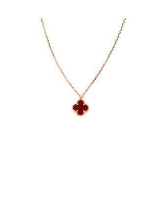 Sweet Alhambra Pendant Necklace 18K Rose Gold and Carnelian by  VAN CLEEF&ARPELS